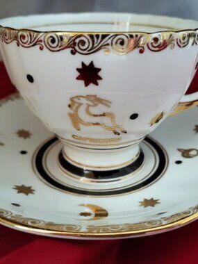 Royal Standard Capricorn Bone China Tea Cup Saucer Zodiac Collection 1970